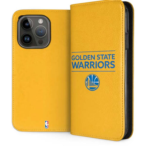 NBA Golden State Warriors Standard - Yellow iPhone 15 Pro Folio Case
